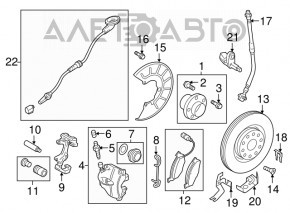 Диск тормозной передний левый VW Beetle 12-17 2.0T 312/25мм под красный суппорт