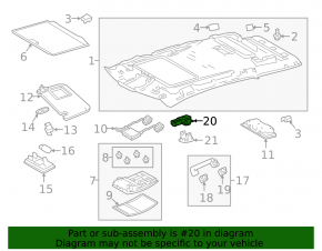 Микрофон в потолке Lexus RX350 RX450h 16-17 серый