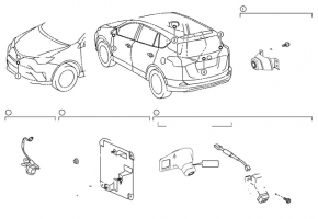 Проводка на камеру заднего вида Toyota Rav4 13-18