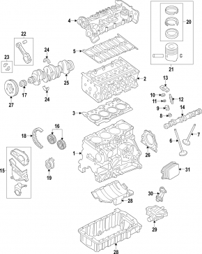 Фланець з кільцем ущільнювача VW Jetta 19-21 1.4T