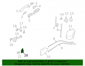Петля двери нижняя задняя правая Mitsubishi Outlander 22-26