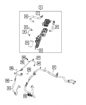 Трубка кондиціонера охолоджувач-компресор Jeep Renegade 19-23 1.3T