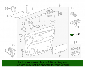 Заглушка ручки двери внутренняя передняя правая Lexus RX350 RX450h 16-22