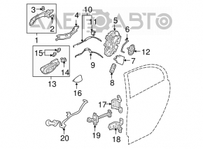 Ручка двери внешняя задняя правая Honda Civic 4d 06-09