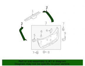 Обшивка двери багажника правая Mazda3 MPS 09-12