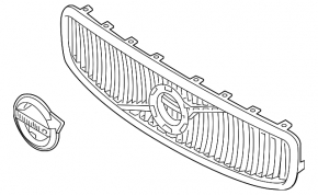 Грати радіатора grill Volvo V90 17-20 T5, T6 без емблеми, без камери