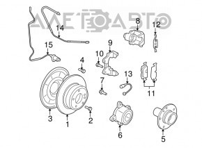 Диск тормозной задний левый BMW X5 F15 14-18 345/24мм