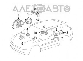Кронштейн ABS Lexus RX400h 06-08 нижний