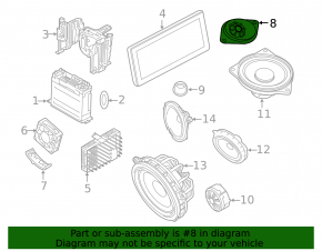 Пищалка передней панели BMW 5 F10 11-16 Harman Kardon
