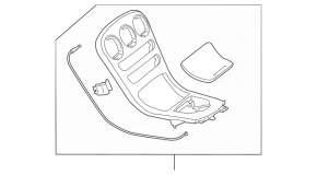 Накладка центральной консоли Mercedes C-class W205 15-21 под темное дерево, тип 2