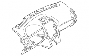 Торпедо передняя панель без AIRBAG Ford Explorer 16-19