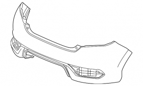Бампер задний голый Honda Civic X FC 16-20 coupe
