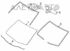Лобовое стекло Nissan Versa 12-19