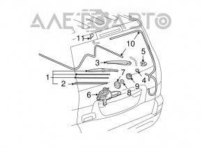 Трапеция дворников с моторчиком задняя Lexus GX470 03-09