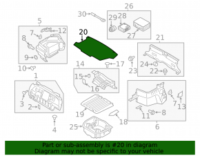 Пол багажника Hyundai Sonata 11-12 hybrid тип 2
