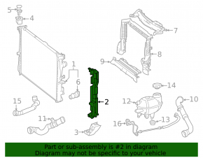 Рамка крепление радиаторов правая Mercedes W213 E 300/400 17-19 2.0T, 3.0T пластик