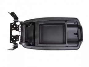 Подлокотник Jeep Cherokee KL 14-23 черный кожа, красная строчка, Trailhawk, царапины