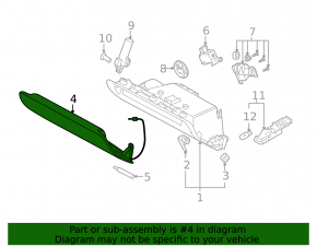 Перчаточный ящик, бардачок в сборе Audi Q7 4L 10-15 черный