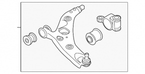 Рычаг нижний передний левый Mazda 3 14-16 BM