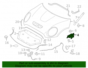 Петля капота права Mini Cooper Clubman F54 16-24