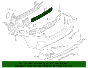 Крепление заднего бампера центральное BMW 4 G22 G26 21-26