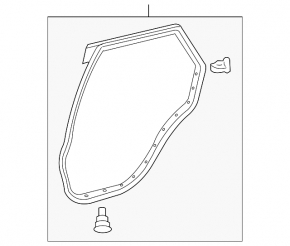 Уплотнитель двери задней правой Lexus RX300 RX330 RX350 RX400h 04-08