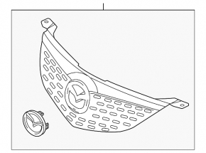 Решетка радиатора grill Mazda3 03-06 без эмблемы