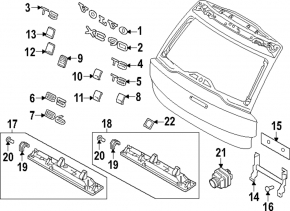 Эмблема T8 двери багажника Volvo XC90 16-26