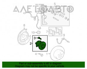 Ступица задняя правая Lexus RX300 RX330 RX350 RX400h 04-09 FWD