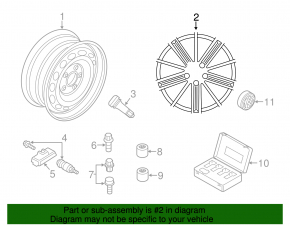 Диск колесный R18 VW Tiguan 09-16 бордюрка