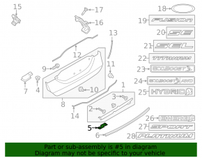Ручка крышки багажника Ford Fusion mk5 17-20 под камеру