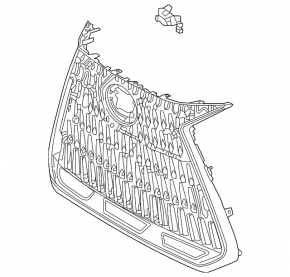 Решетка радиатора grill Lexus NX250 NX350 NX350h NX450h+ 22-24 темно-серый глянец, Base