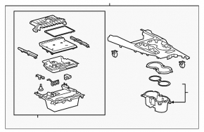 Накладка центральной консоли с подстаканниками Toyota Camry v70 21-24 черная под беспроводную зарядку и подогрев сидений