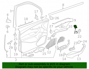 Кнопка центрального замка передняя правая Audi A4 B9 17-20 черная