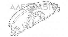 Торпедо передняя панель без AIRBAG Mini Cooper Countryman R60 10-16 черн, тычка