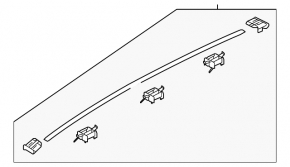 Накладка крыши правая Hyundai Santa FE 19-23