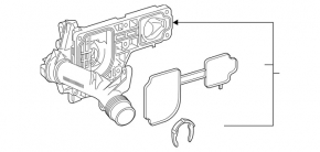 Корпус термостата Mercedes W167 GLE 450 20-26 3.0h