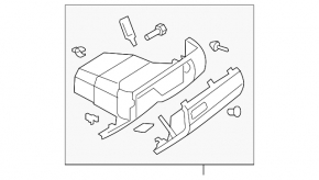 Перчаточный ящик, бардачок Mazda3 03-09 HB