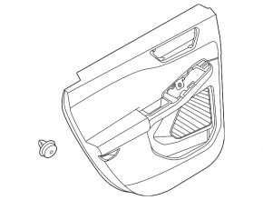 Обшивка двери карточка задняя левая Ford Escape MK4 20-22 ткань черная