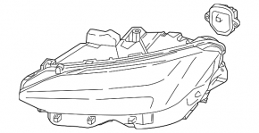 Фара передняя левая в сборе Volvo V90 17-18 T5, T6 LED code: JB05