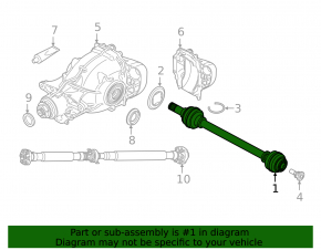 Привод полуось задняя левая BMW X3 G01 18-24