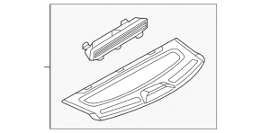 Полка задняя VW Jetta 11-18 USA черн