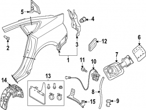 Корпус лючка бензобака Audi A5 F5 18-25 5D