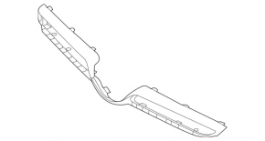 Накладка решетки радиатора grill нижняя Mercedes W167 GLE 350 450 20-23 под камеру
