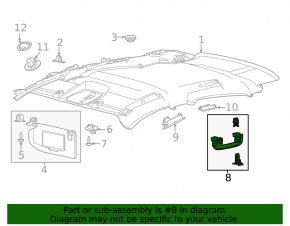 Ручка потолка передняя левая Ford Mustang Mach-E 21-26 черная