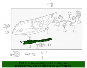 Крепление переднего бампера под фарой правое Chevrolet Malibu 13-15