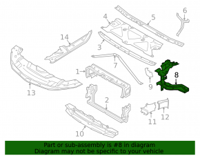 Кронштейн правой фары BMW 7 G11 G12 16-22