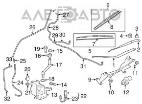 Поводок дворника левый Mitsubishi Outlander Sport ASX 10-23