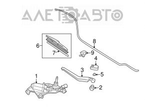 Поводок дворника задний Toyota Prius 20 04-09