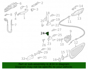 Петля двери нижняя передняя левая Audi A3 8V 17-20 4d, 5d, 2 части